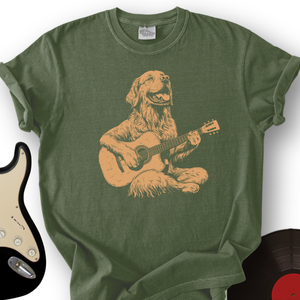 Golden Retriever Guitar T-Shirt