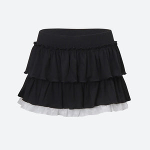 Black Coquette Mini Skirt