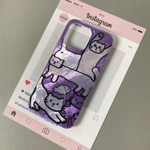 Cat Metallic Phone Case