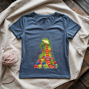 Yarn Frogging Lady V-neck