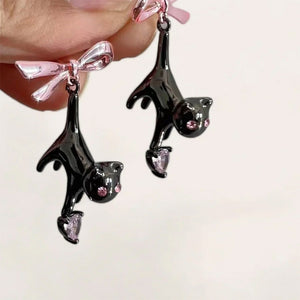 Kitten & Bow Earrings