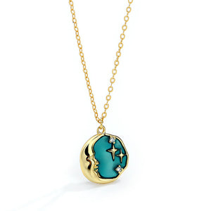 Moon & Stars Pendant Necklace