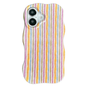 Pastel Wavy Striped iPhone Case