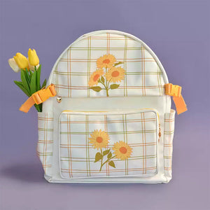 Sunflower Plaid Backpack