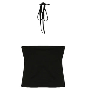 Y2K Buckle Halter Top