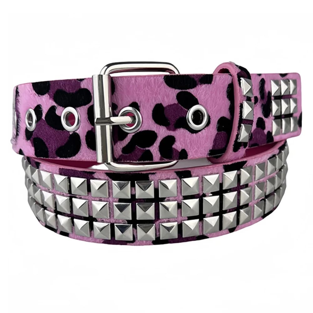 2000s Leopard Studded Belt