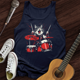 Cat Playing Drums Tank