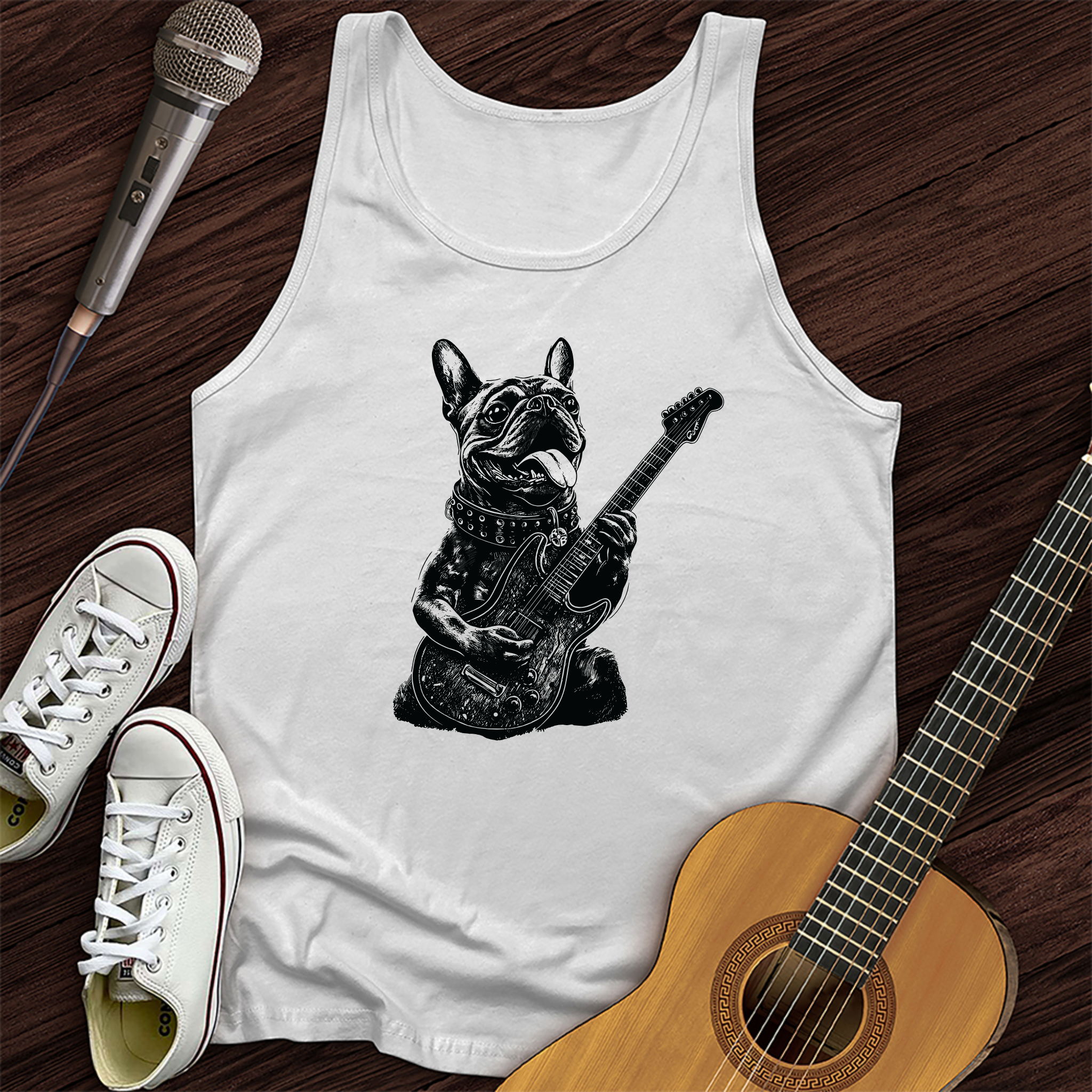 French Bulldog Guitar Unisex Tank Top