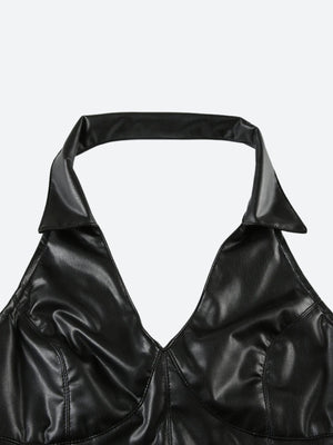 Baddie Faux Leather Crop Top