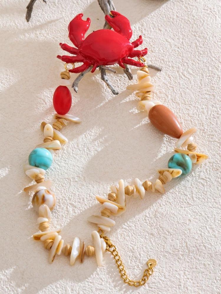 Crab Beaded Necklace