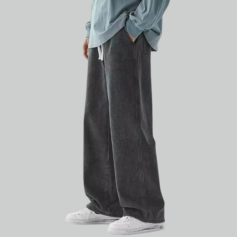 Drawstring Denim Pants