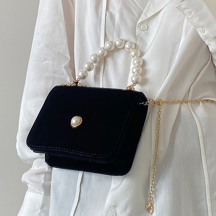 French Girl Pearl Chain Bag