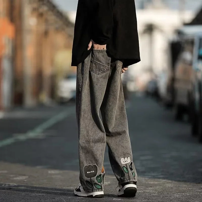 Graphic Baggy Jeans