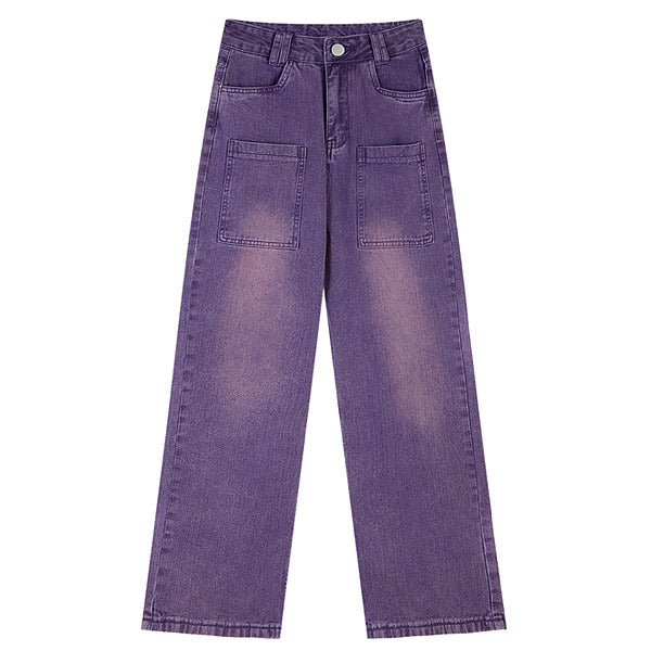 Grunge Purple Baggy Jeans