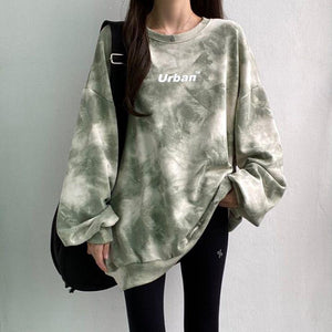 Indie Urban Print Longline Sweatshirt