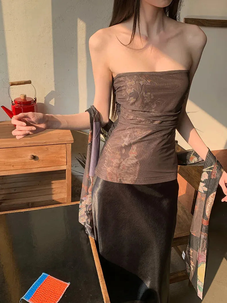 Mesh Layered Tube Top