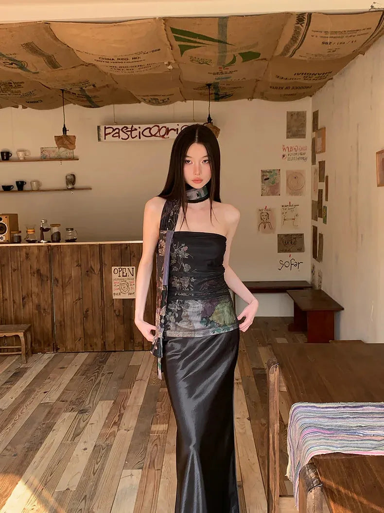 Mesh Layered Tube Top