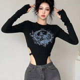 Mythology Figure Printed Bodysuit