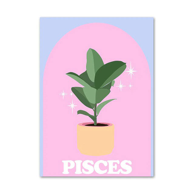 Pastel Zodiac Signs Canvas Poster