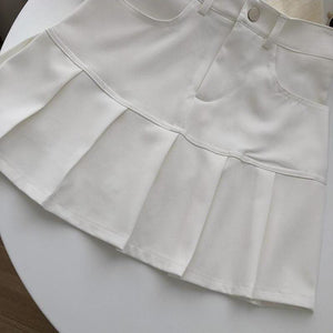 Pleated College Mini Skirt