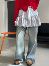 Satin Bubble Mini Skirt