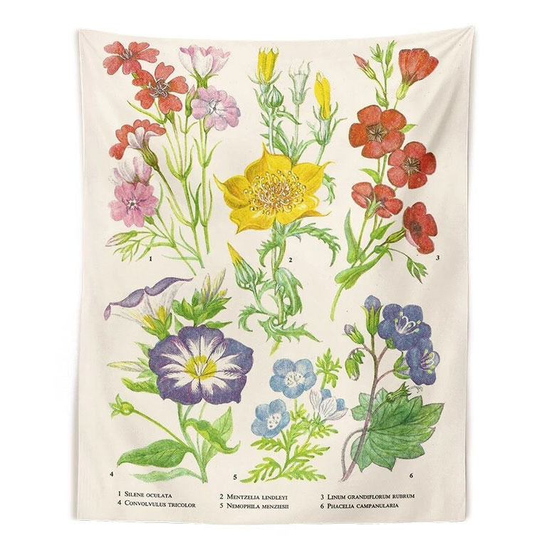 Vintage Flower Wall Tapestry 🌿