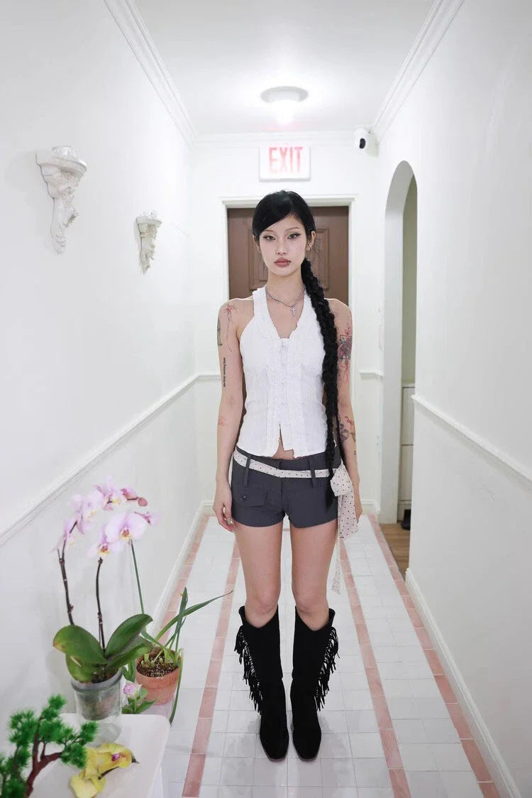 Y2K Ruffle Top