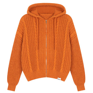 Candy Morning Loose Knit Hoodie