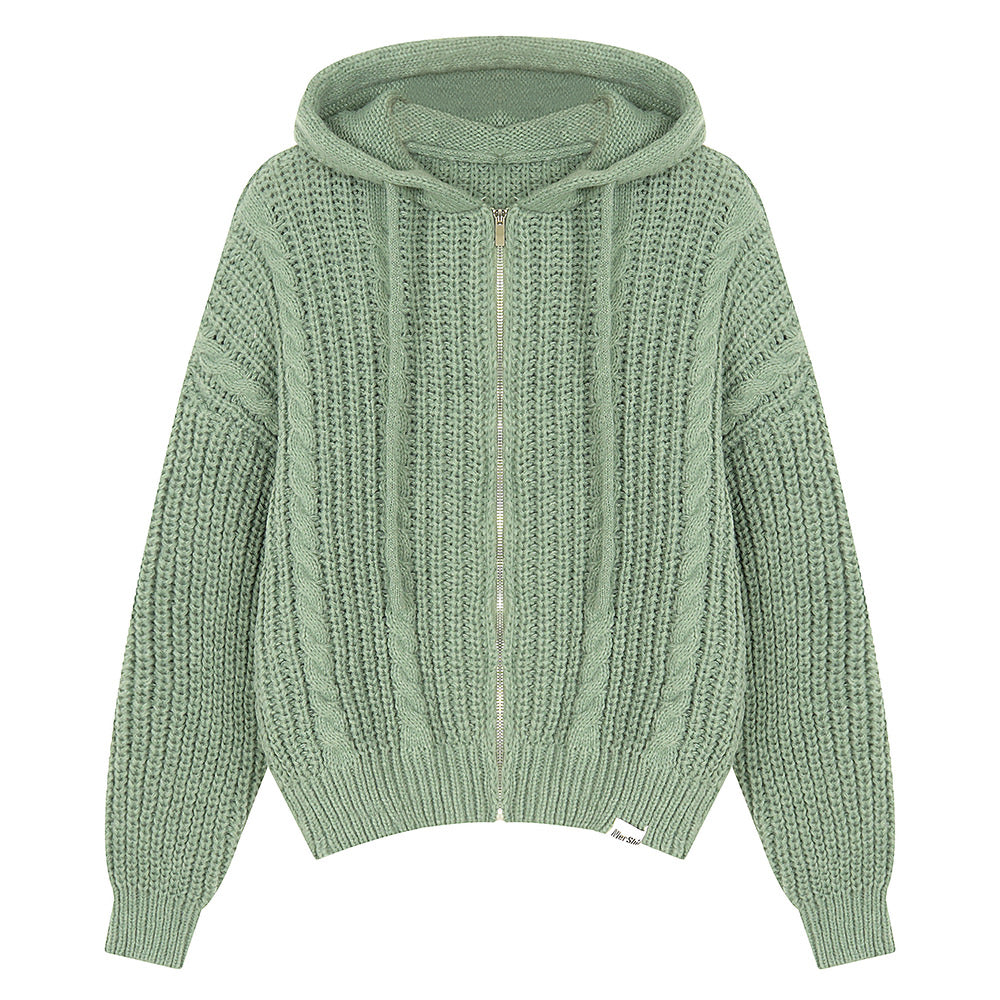 Candy Morning Loose Knit Hoodie