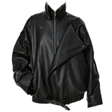 Model Off Duty Buckle Leather Jacket