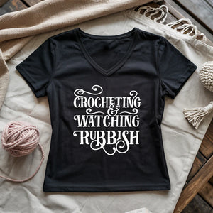 Crochet And Christmas Movie Lady V-neck