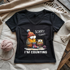 Sorry Cant Lady V-neck