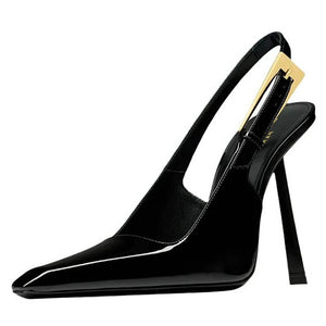 Drama Dealer Pointed Slingback Heels