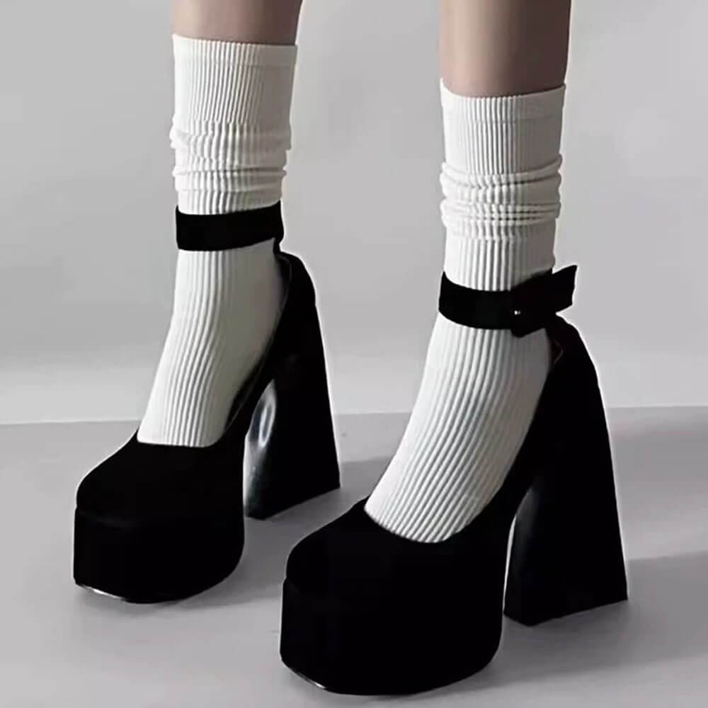 Not Your Babydoll Chunky Platform Heels