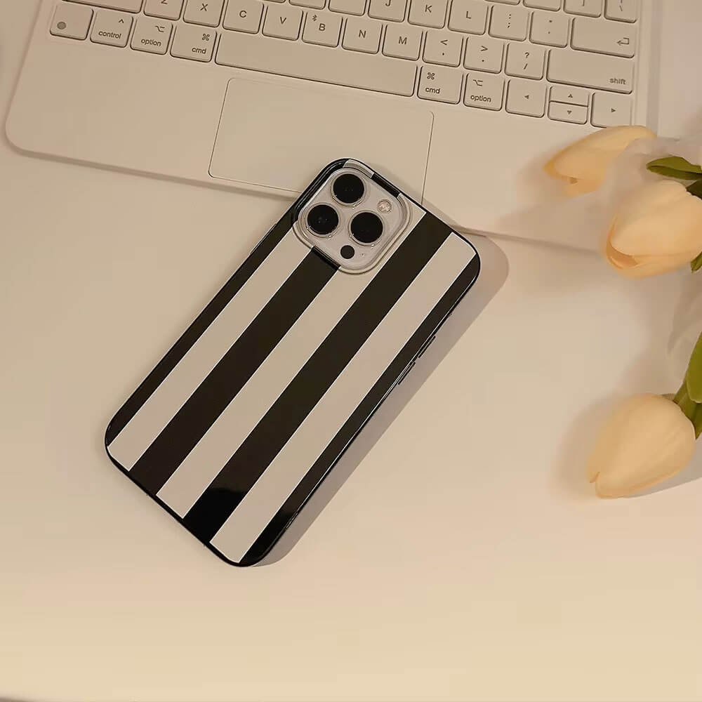 Black & White Striped iPhone Case