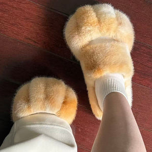 Cat Paw Furry Slippers