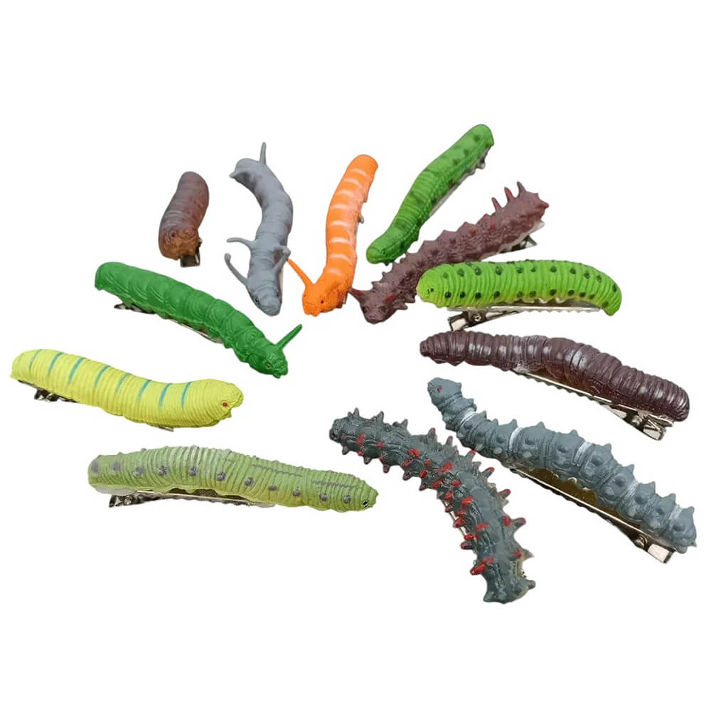Caterpillar Hair Clips Set