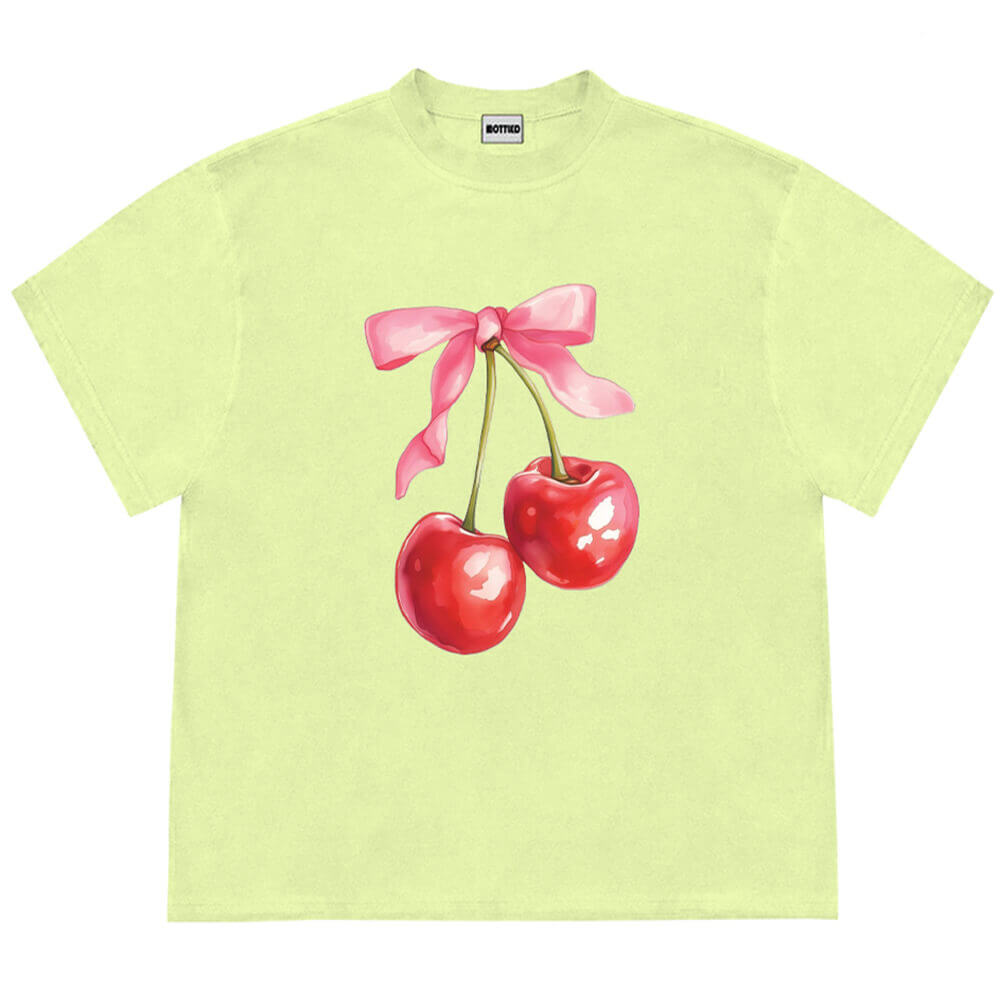 Cherry Bow Graphic T-Shirt