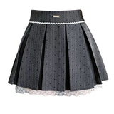 Coquette Lace Bow Pleated Skirt