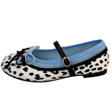 Cow Print Mary Jane Ballet Flats