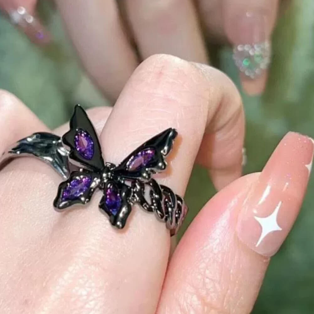 Fairy Grunge Butterfly Ring