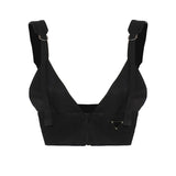 Danger Zone Front Zip Buckle Top