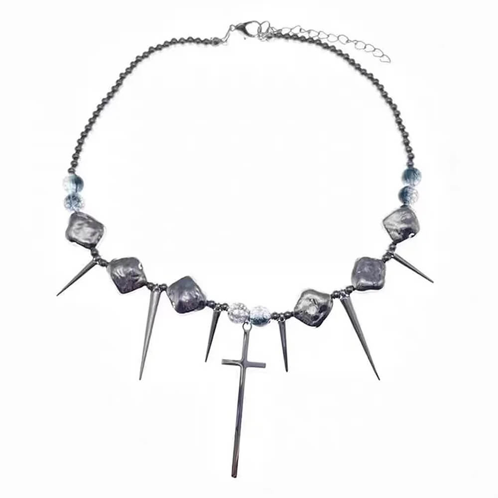 Grunge Aesthetic Cross Necklace