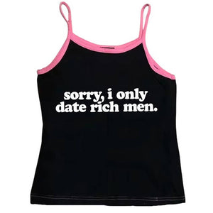 I Date Only Rich Men Y2K Tank Top