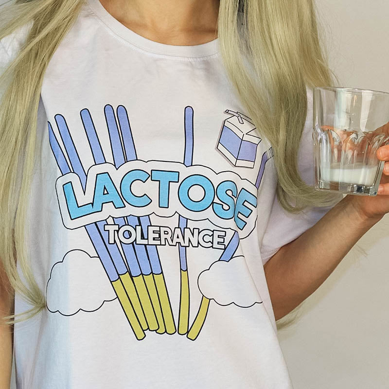 Lactose Intolerance Tee, Size L
