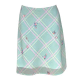 Garden Of Envy Mint Green Plaid Skirt