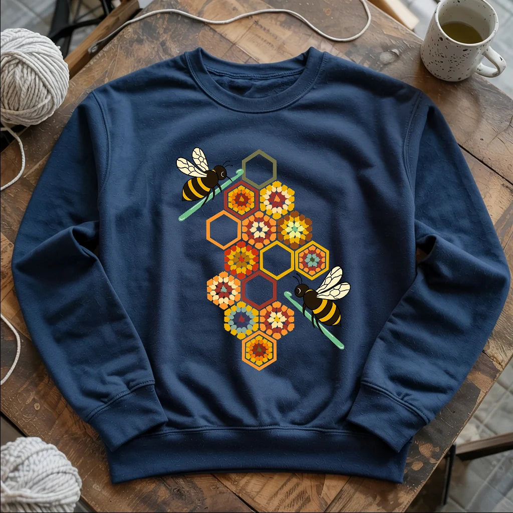 Crochet Bees Sweatshirt