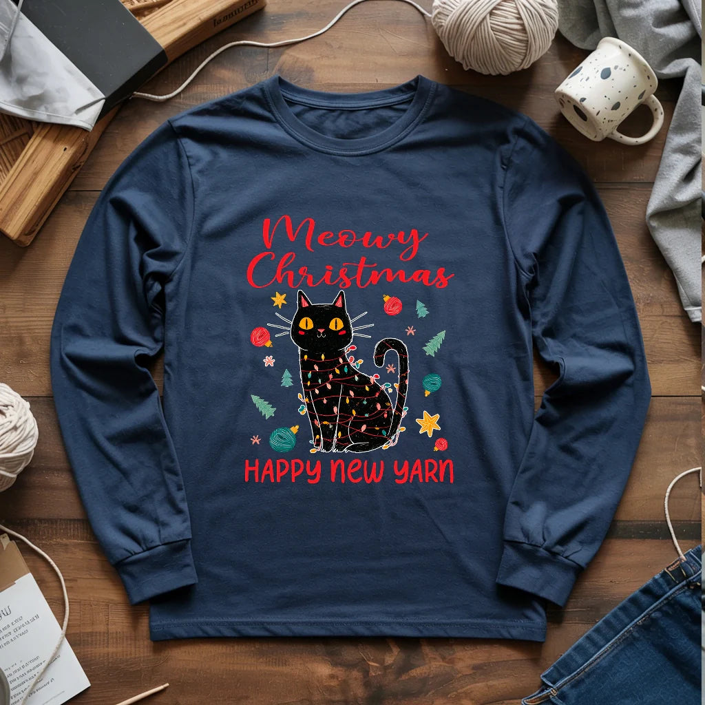 Meowy Christmas Long Sleeve T-shirt