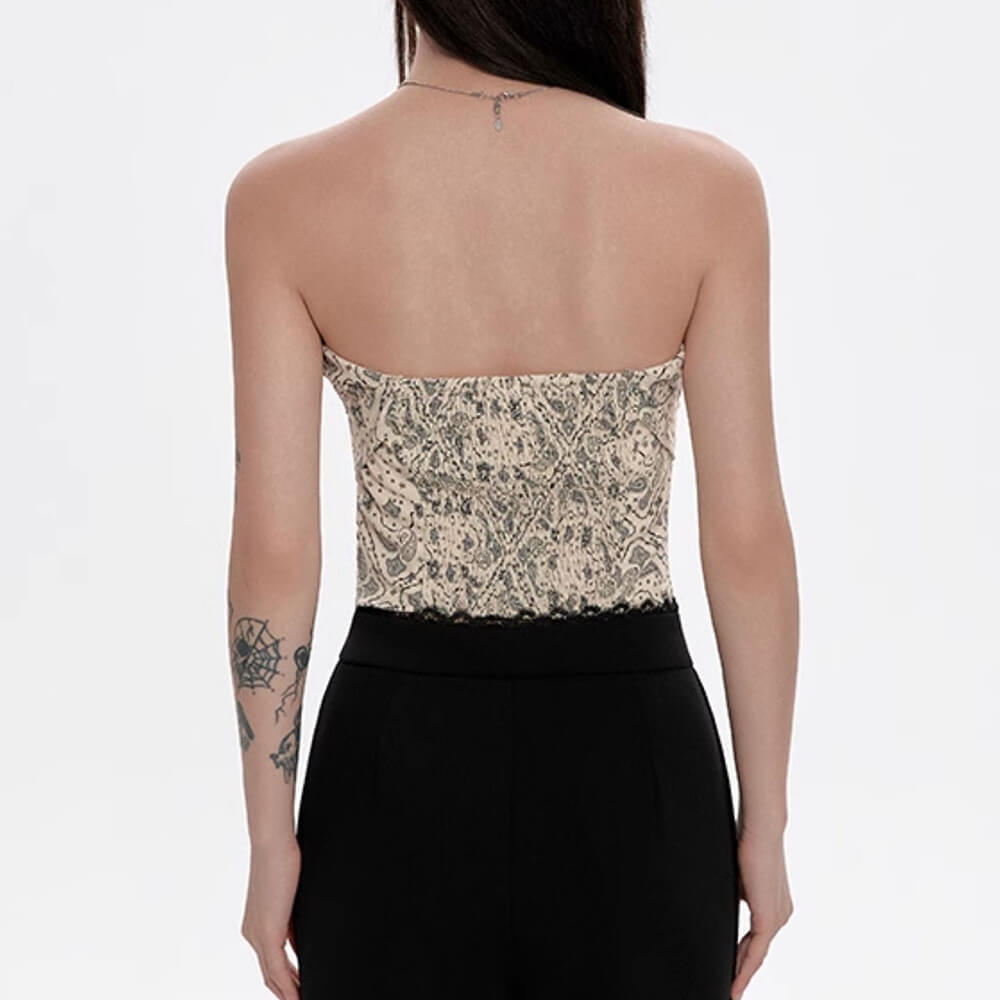 Paisley Print Tube Top