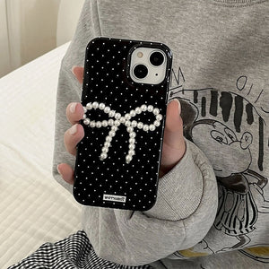 Pearl Bow Polka Dot IPhone Case